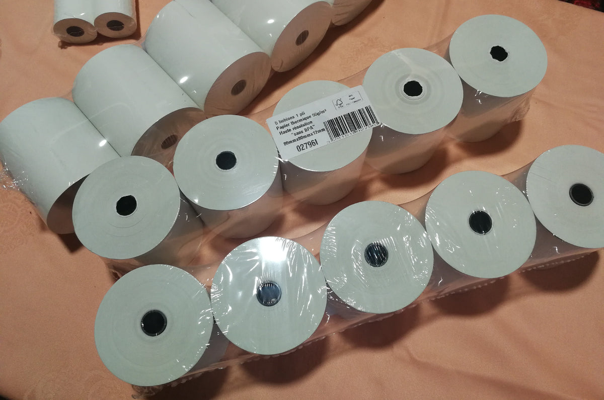 10 Bobines papier thermique (80*80*12)